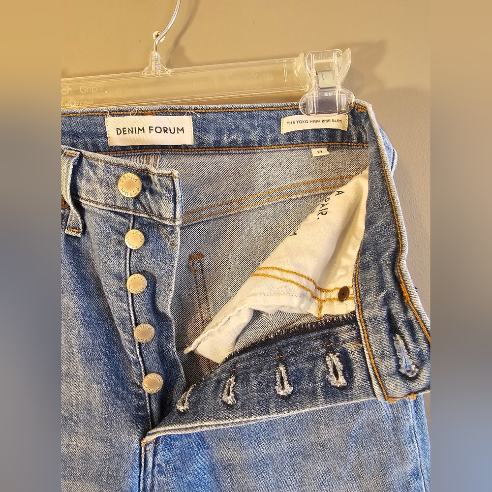 Denim Forum Yoko High Rise Slim Jeans Sz 27